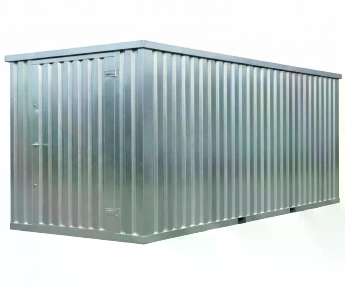 Materialcontainer MC4 | verzinkt | H 2088 x B 2142 x T 3882 mm | Tür stirnseitig einflügelig