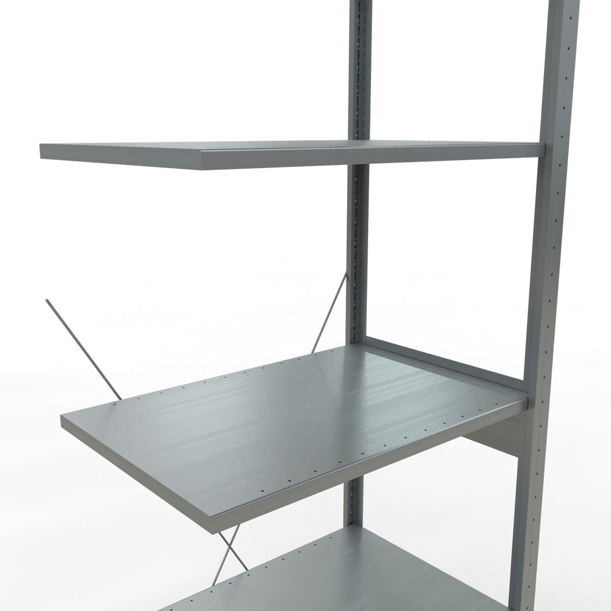 Fachbodenregal SCHULTE | Stecksystem | Anbauregal | H 2500 x T 500 x L 750 mm | 6 Fachböden | Fachlast 150 kg