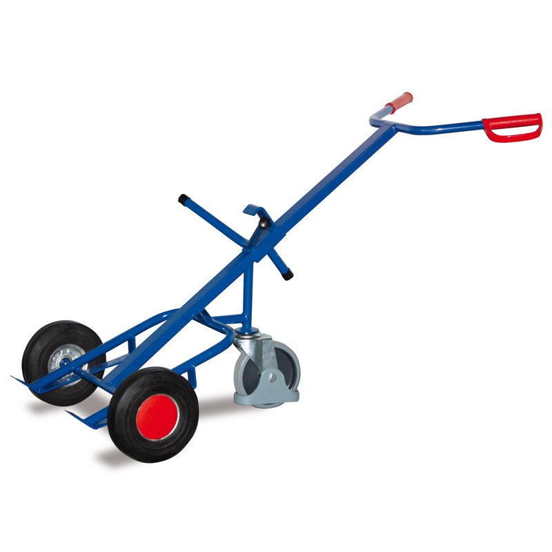 Fasskarre | mit Stützrad | 250 kg | für 200 Liter Fässer | Vollgummibereifung