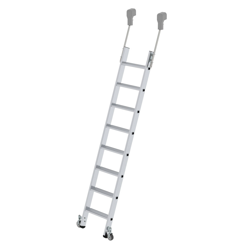 Regalleiter | Aluminium | fahrbar | Arbeitshöhe 3,30 m | einseitig begehbar | 8 Stufen