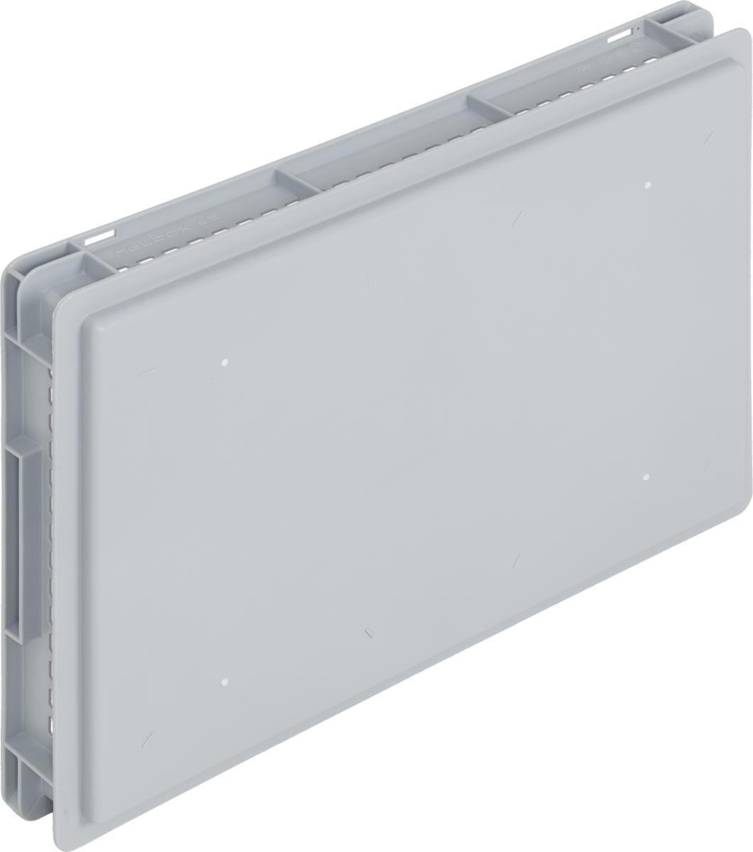 Eurobehälter NEWBOX | 600x400x75 mm | Boden geschlossen | Seitenwände durchbrochen