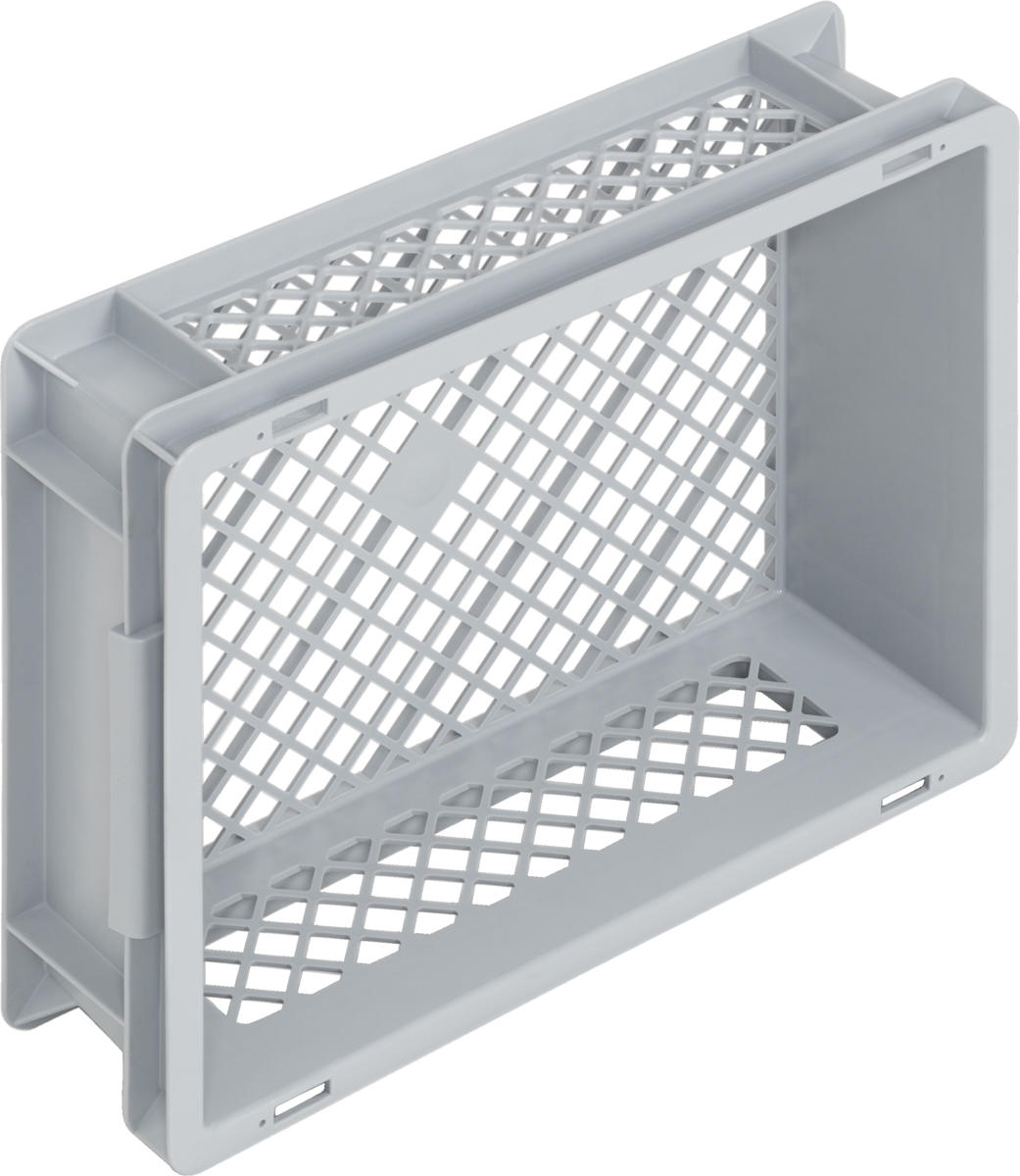Eurobehälter NEWBOX | 400x300x125 mm | Boden + Seitenwände durchbrochen