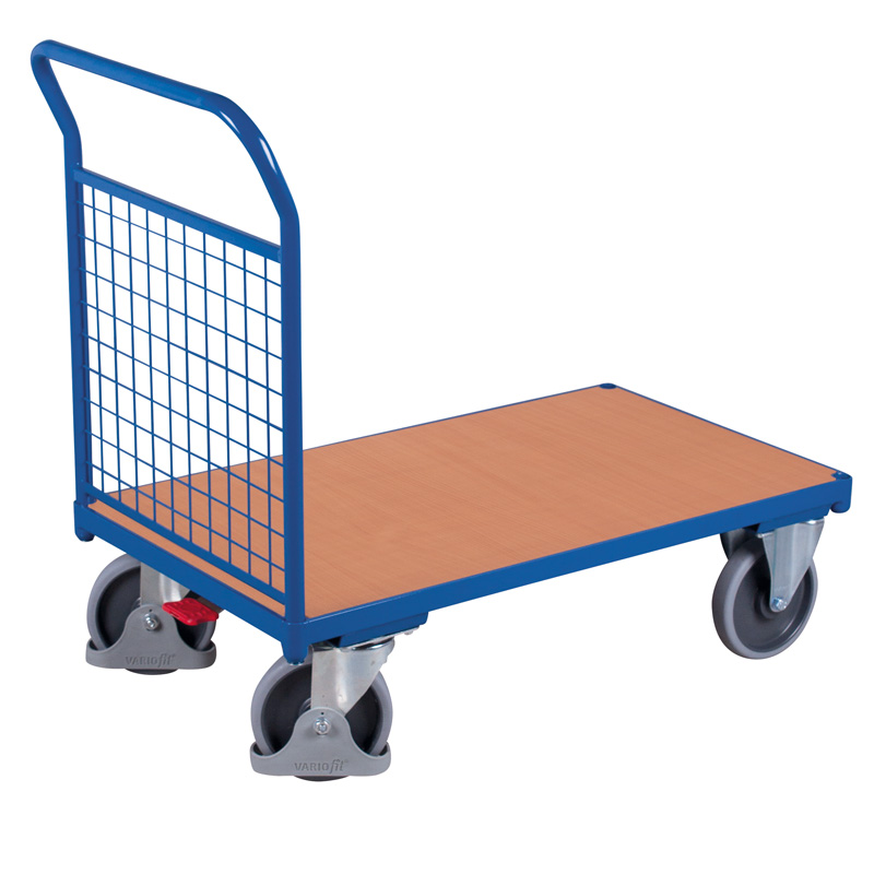 Schiebebügelwagen Transportwagen | 400 kg | H 975 x T 500 x B 975 mm | Stirnwand Drahtgitter
