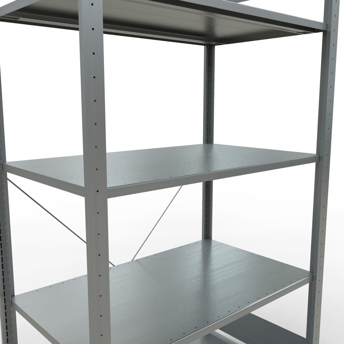Fachbodenregal SCHULTE | Stecksystem | Grundregal | H 2000 x T 600 x L 1000 mm | 5 Fachböden | Fachlast 150 kg