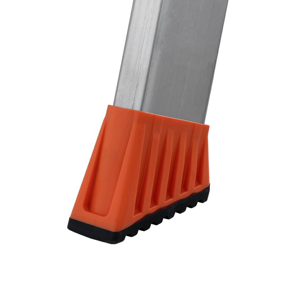 Stufen-Stehleiter | Aluminium | Arbeitshöhe 2,85 m | einseitig begehbar | 4 Stufen