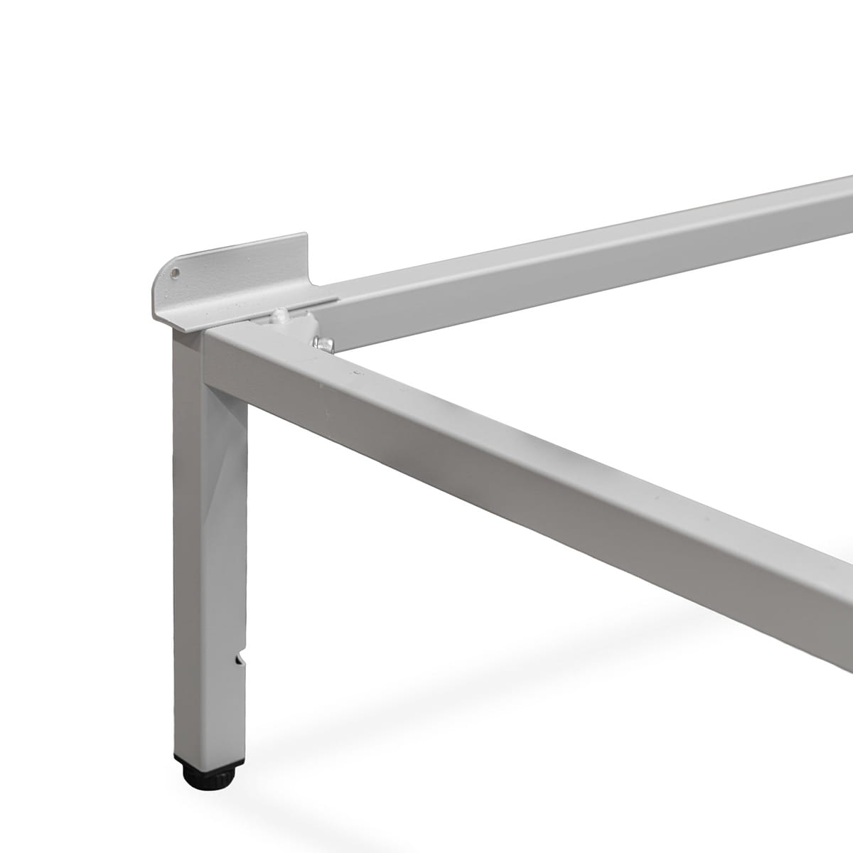 Sitzbank-Untergestell | B 900 x T 800 x H 400 mm | Lichtgrau | ohne Schuhrost | Stahl/Buche