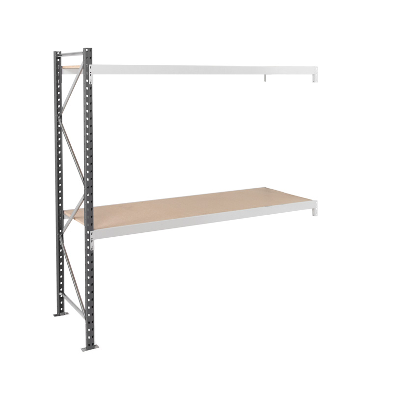 Weitspannregal EPSIVOL | Anbauregal | H 2000 x T 600 x L 2250 mm | 2 Fachböden | Fachlast 500 kg | lackiert