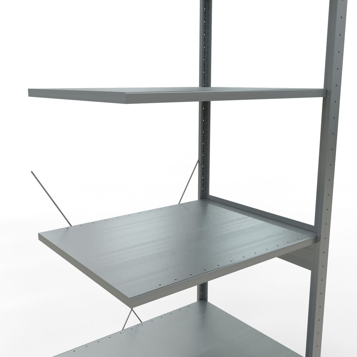Fachbodenregal SCHULTE | Stecksystem | Anbauregal | H 2500 x T 600 x L 750 mm | 6 Fachböden | Fachlast 150 kg