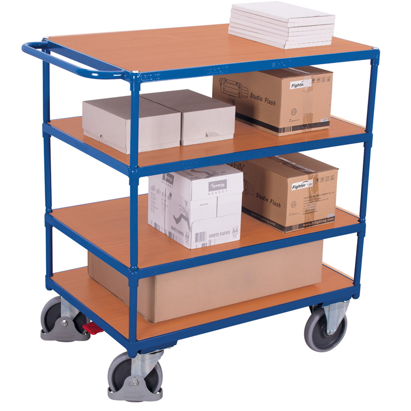 Tischwagen Etagenwagen Transportwagen | 500 kg | H 1235 x T 800 x B 1390 mm | 4 Ebenen