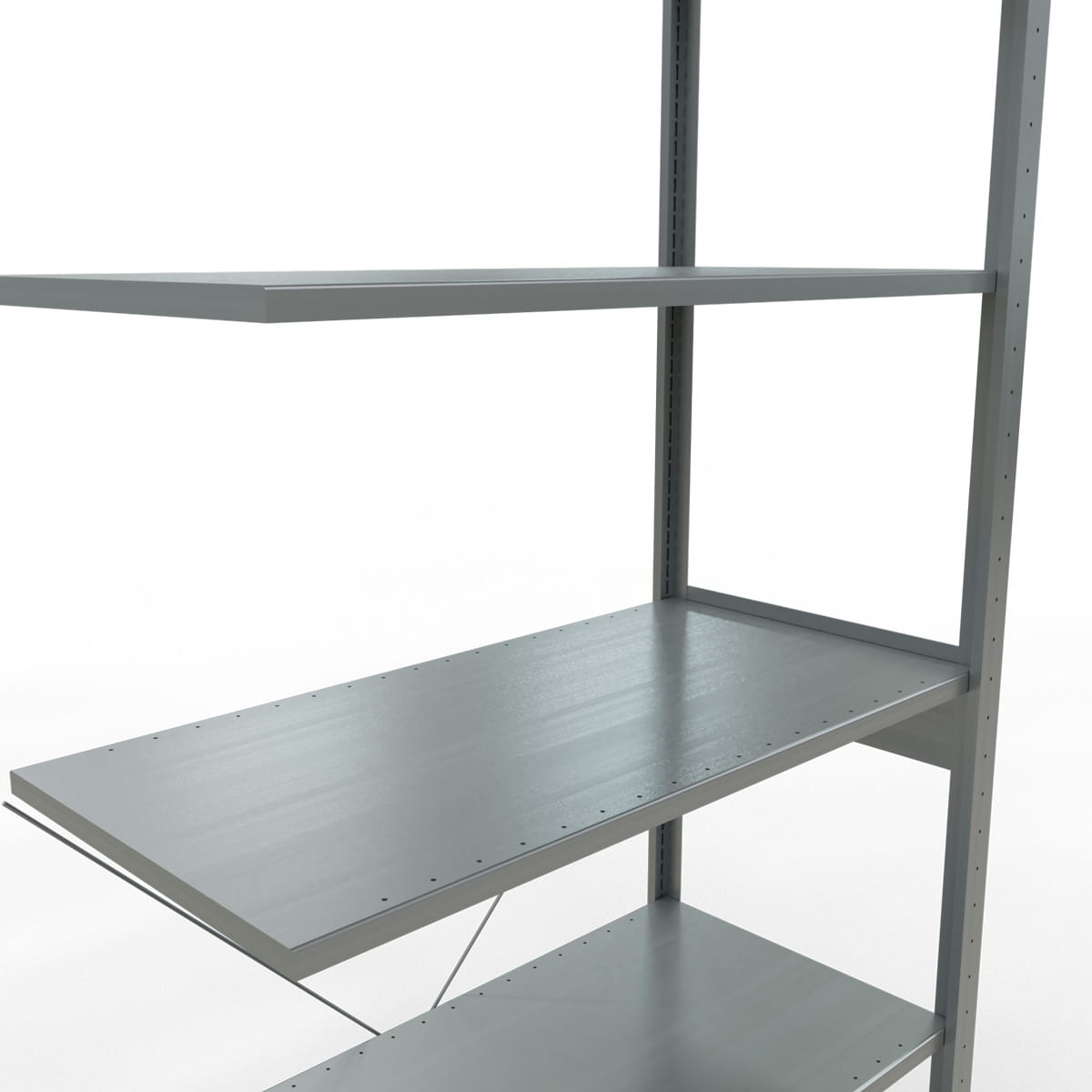 Fachbodenregal SCHULTE | Stecksystem | Anbauregal | H 2500 x T 500 x L 1000 mm | 6 Fachböden | Fachlast 150 kg