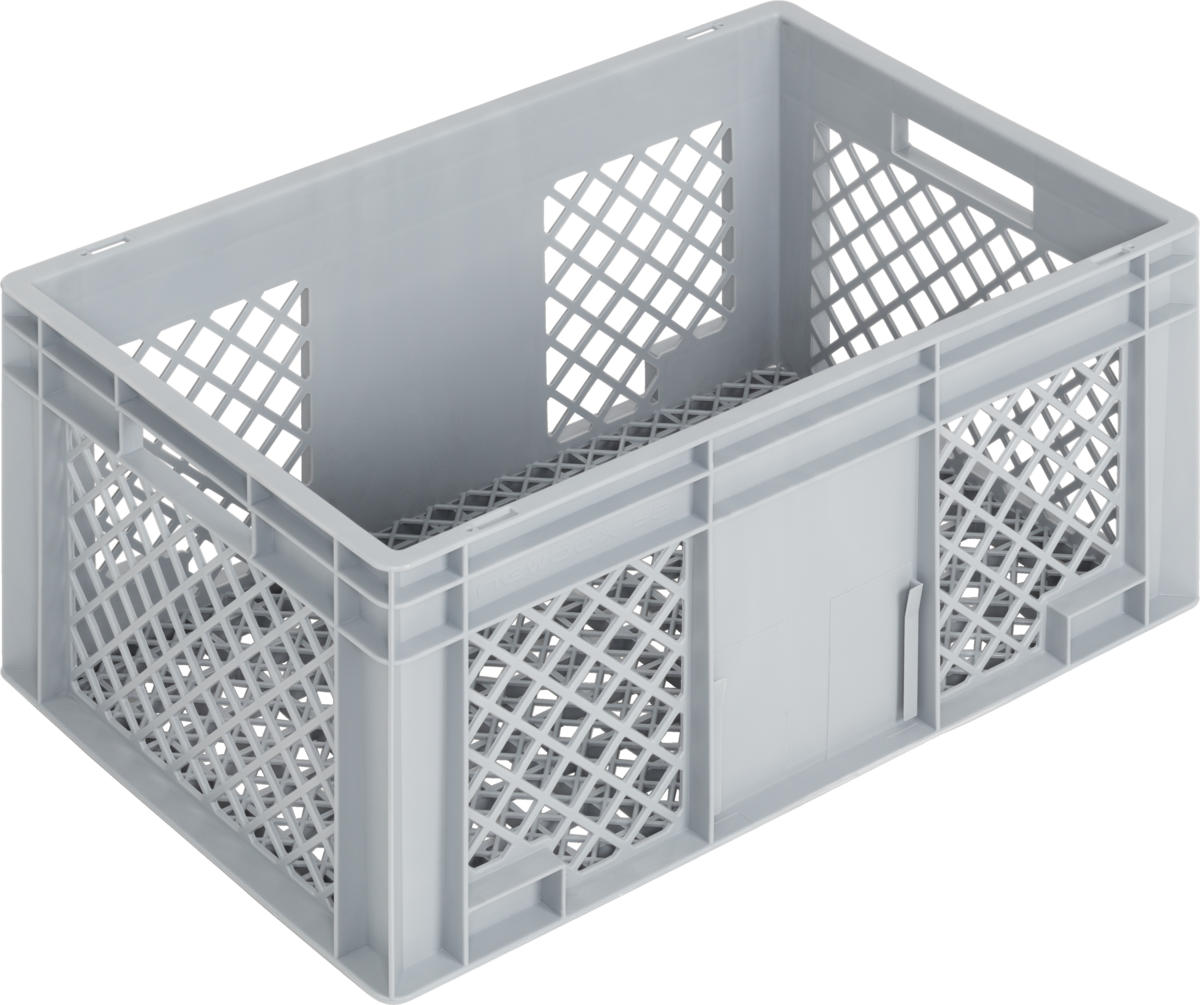 Eurobehälter NEWBOX | 600x400x280 mm | Boden + Seitenwände durchbrochen