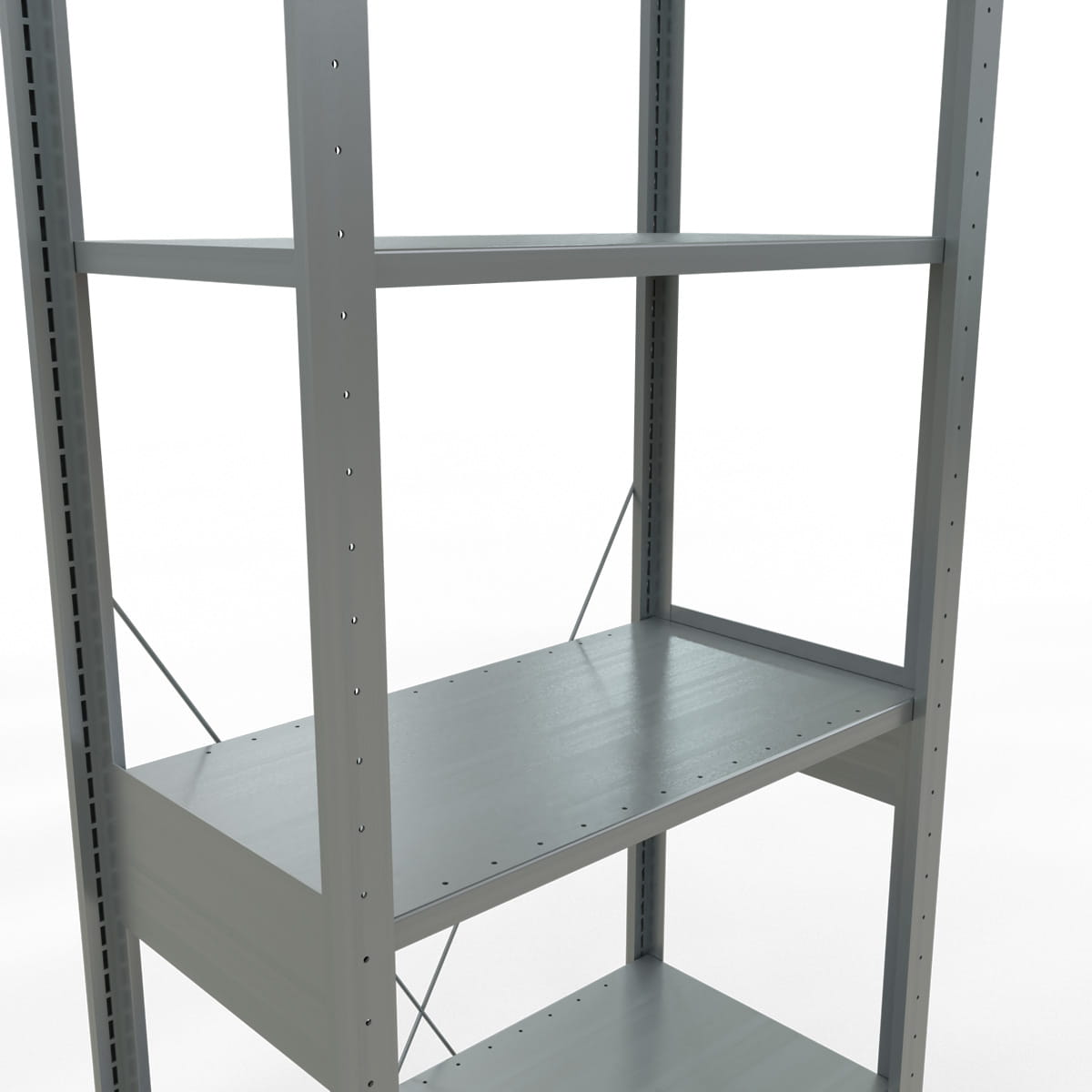 Fachbodenregal SCHULTE | Stecksystem | Grundregal | H 2500 x T 400 x L 750 mm | 6 Fachböden | Fachlast 150 kg