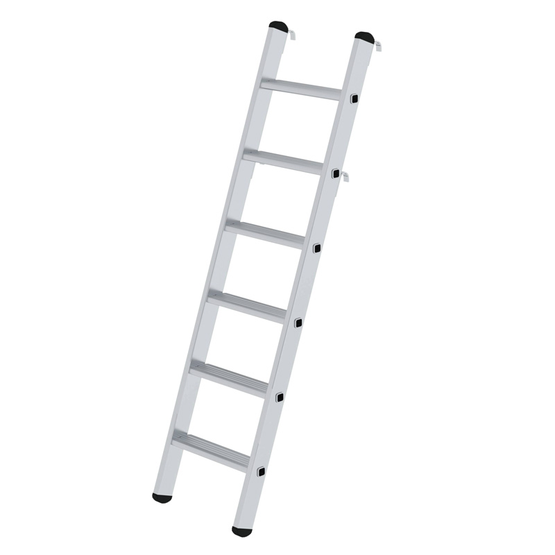 Regalleiter | Aluminium | einhängbar | Arbeitshöhe 2,80 m | einseitig begehbar | 6 Stufen