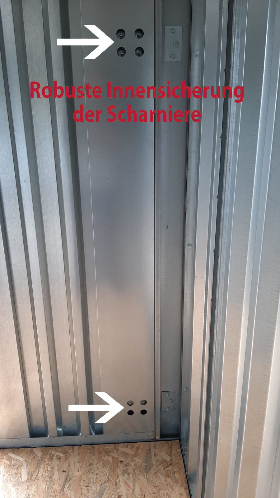 Materialcontainer MC6 lackiert RAL 7021 Schwarzgrau | H 2090 x B 2142 x T 5882 mm | Tür stirnseitig zweiflügelig