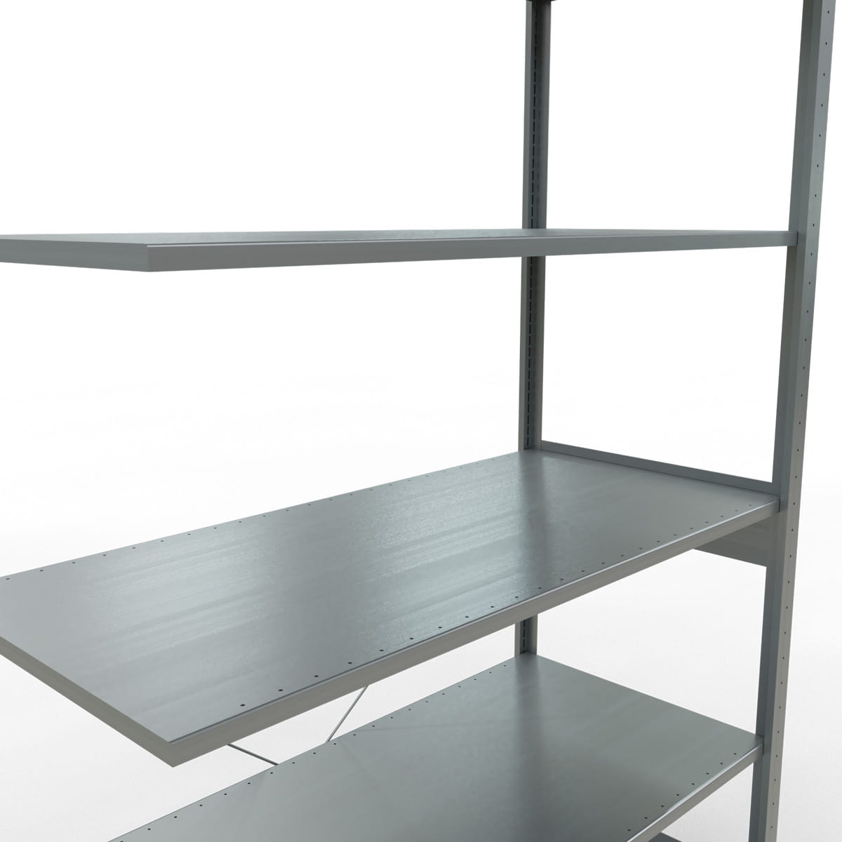 Fachbodenregal SCHULTE | Stecksystem | Anbauregal | H 2500 x T 600 x L 1300 mm | 6 Fachböden | Fachlast 150 kg