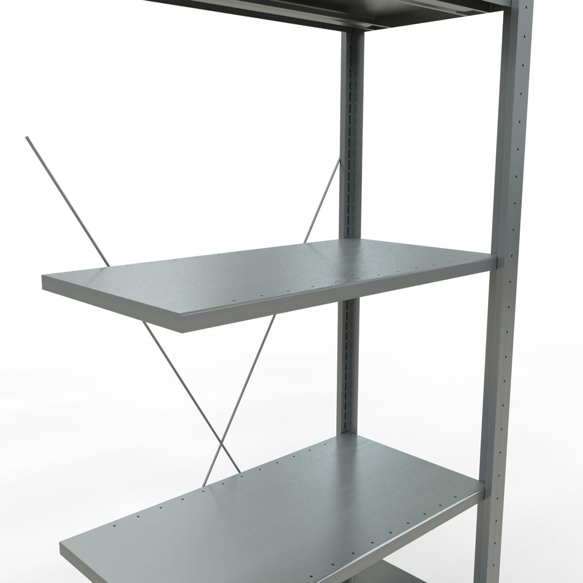 Fachbodenregal SCHULTE | Stecksystem | Anbauregal | H 2000 x T 400 x L 750 mm | 5 Fachböden | Fachlast 150 kg