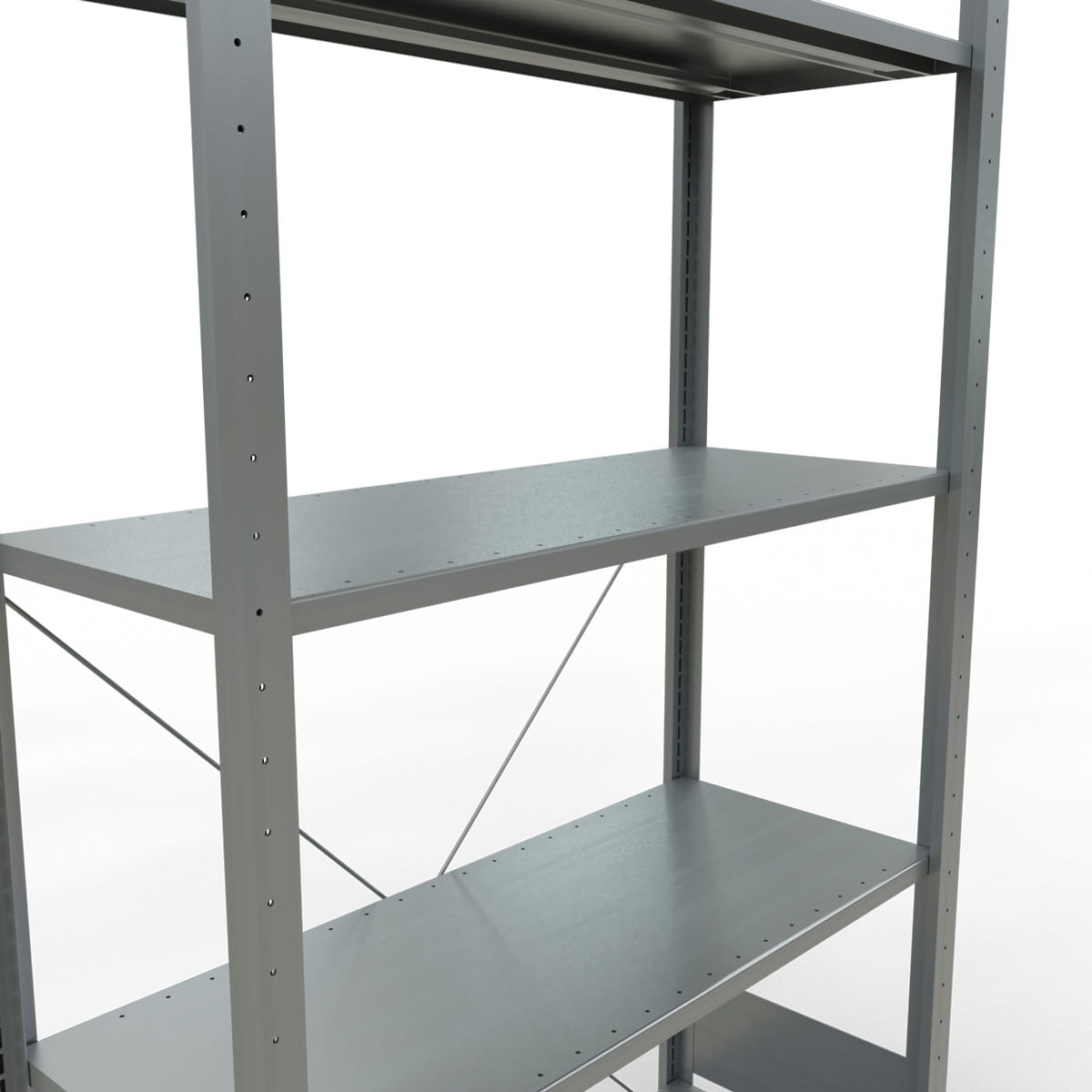 Fachbodenregal SCHULTE | Stecksystem | Grundregal | H 2000 x T 400 x L 1000 mm | 5 Fachböden | Fachlast 150 kg