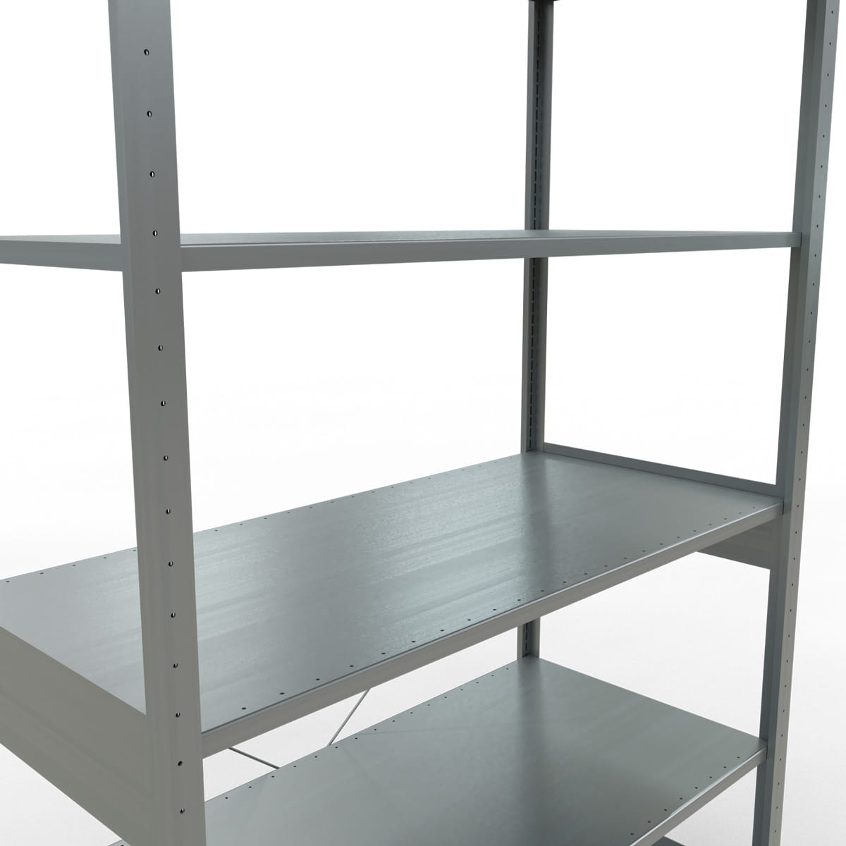 Fachbodenregal SCHULTE | Stecksystem | Grundregal | H 2500 x T 600 x L 1300 mm | 6 Fachböden | Fachlast 150 kg
