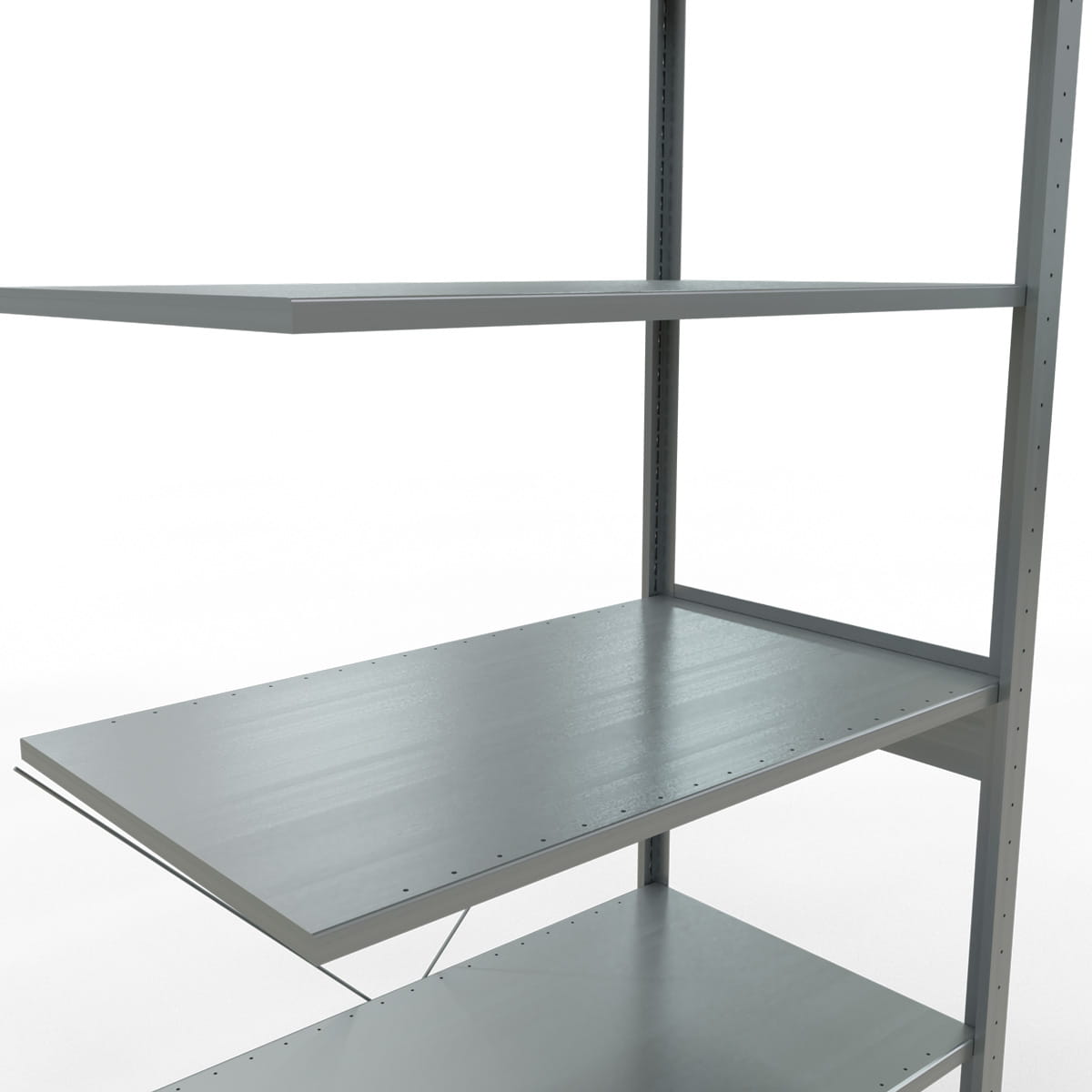 Fachbodenregal SCHULTE | Stecksystem | Anbauregal | H 2500 x T 600 x L 1000 mm | 6 Fachböden | Fachlast 150 kg