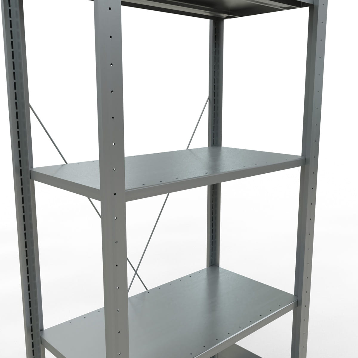 Fachbodenregal SCHULTE | Stecksystem | Grundregal | H 2000 x T 400 x L 750 mm | 5 Fachböden | Fachlast 150 kg
