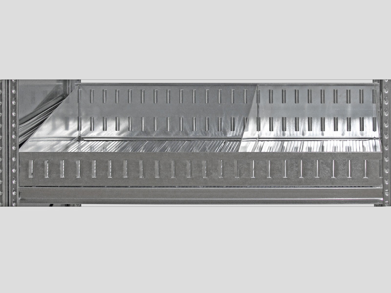 Wannentrennblech | L 500 mm aufgesetzt | Höhe 100 x 200 mm | schräg