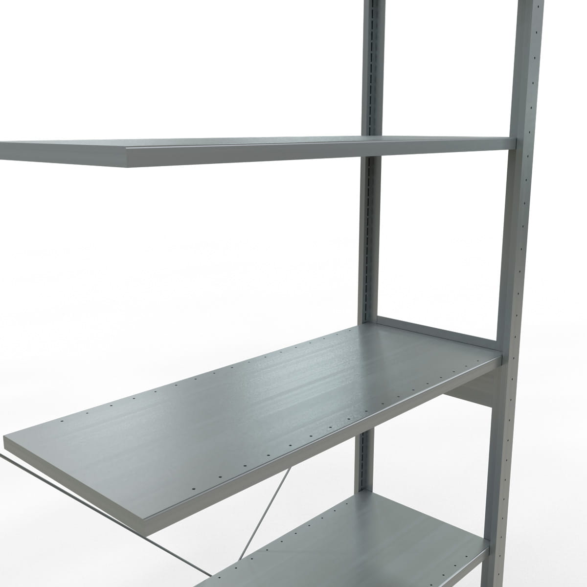 Fachbodenregal SCHULTE | Stecksystem | Anbauregal | H 2500 x T 400 x L 1000 mm | 6 Fachböden | Fachlast 150 kg