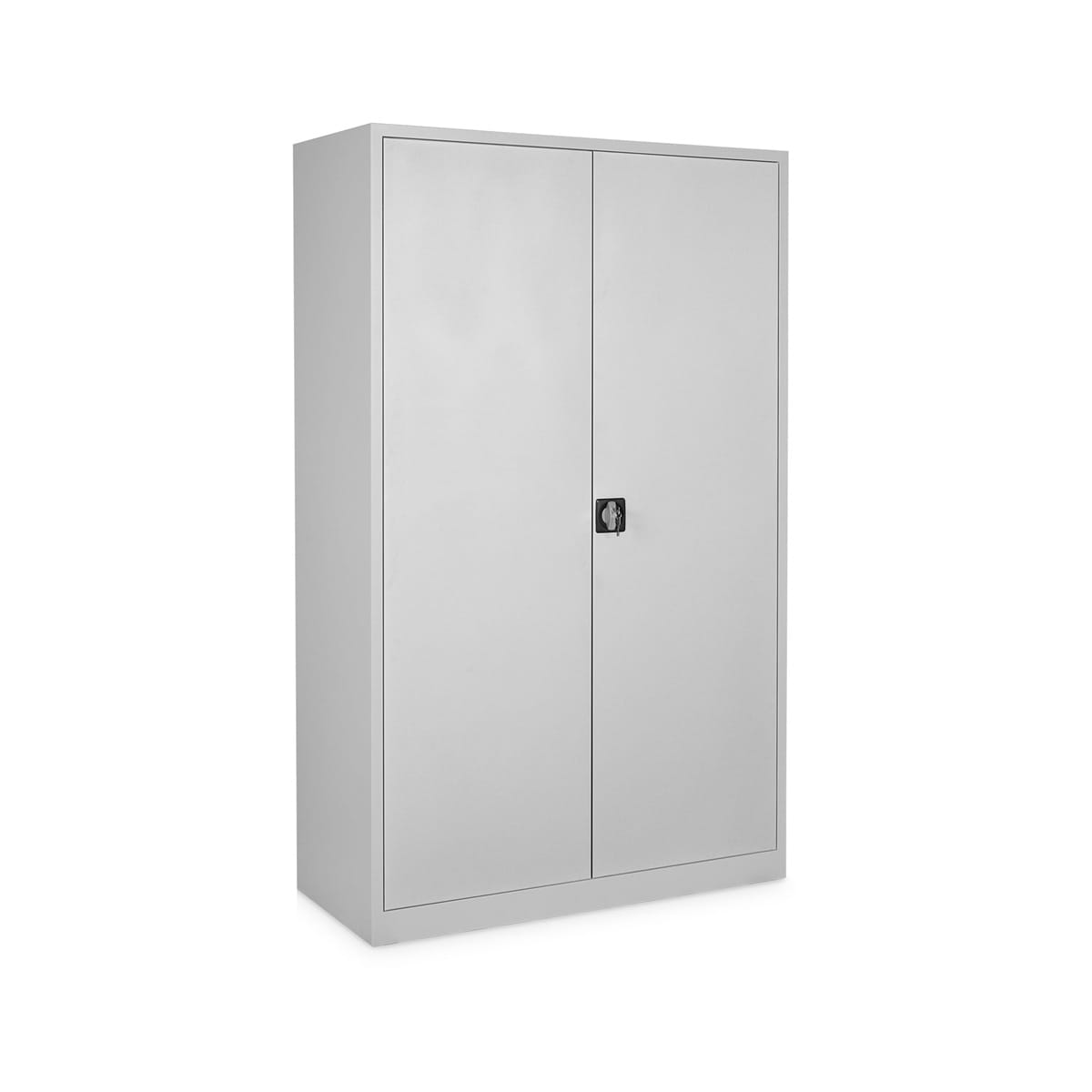 Stahlschrank | B 1200 x T 500 x H 1950 mm | Lichtgrau | 4 Fachböden | Flügeltüren