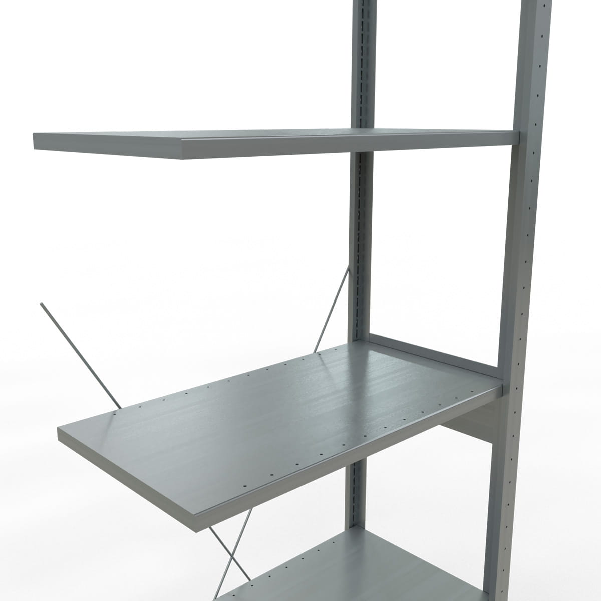 Fachbodenregal SCHULTE | Stecksystem | Anbauregal | H 2500 x T 400 x L 750 mm | 6 Fachböden | Fachlast 150 kg