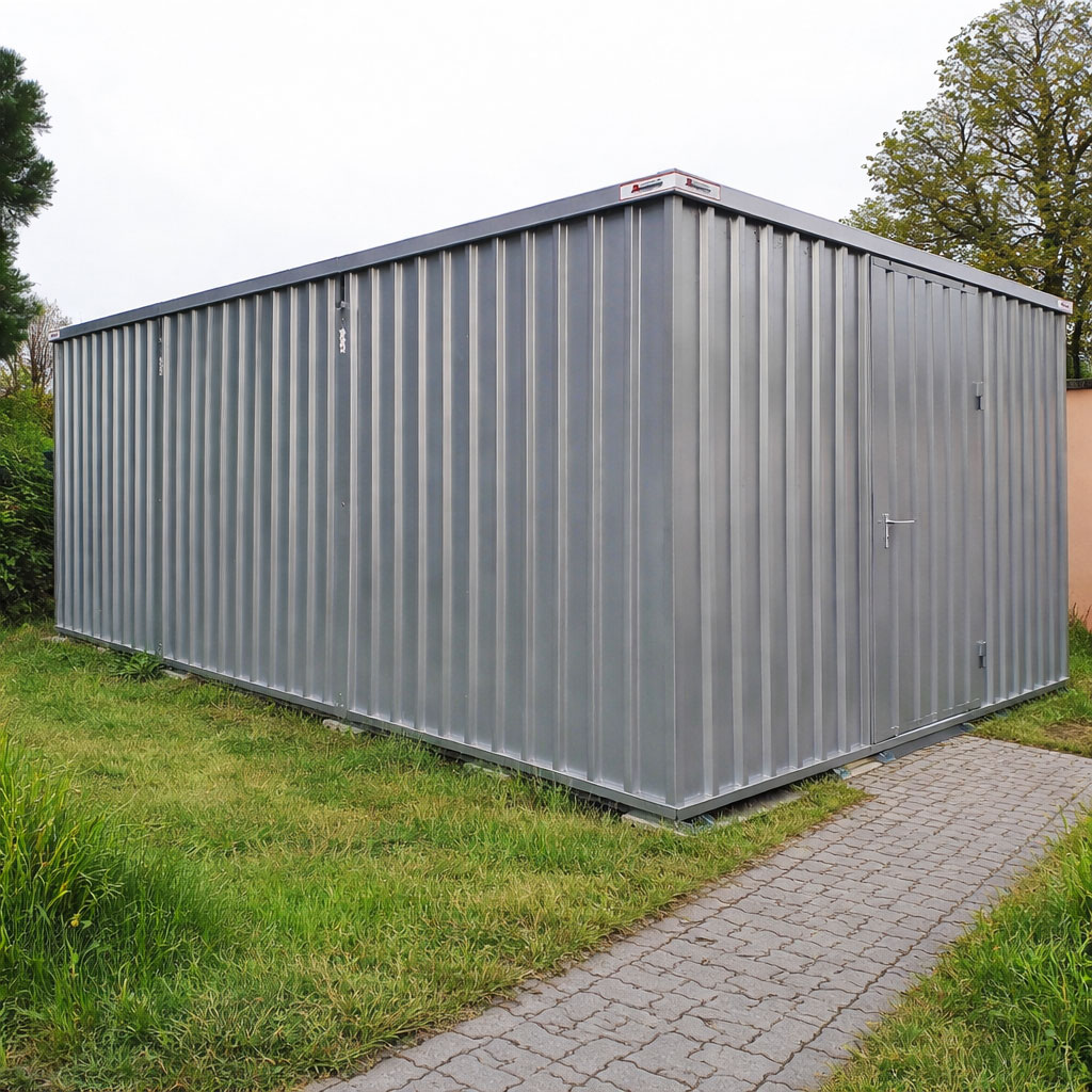 Reifencontainer Reifenlagercontainer XXL | H 2445 x B 4100 x T 6300 mm | Tür stirnseitig 1-flügelig