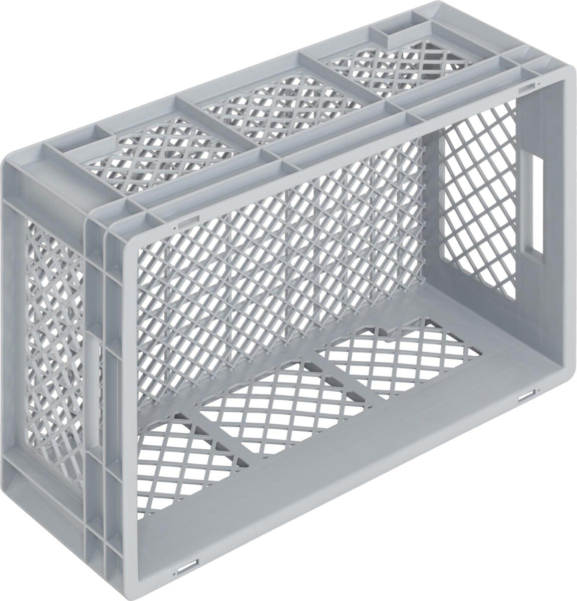 Eurobehälter NEWBOX | 600x400x236 mm | Boden + Seitenwände durchbrochen