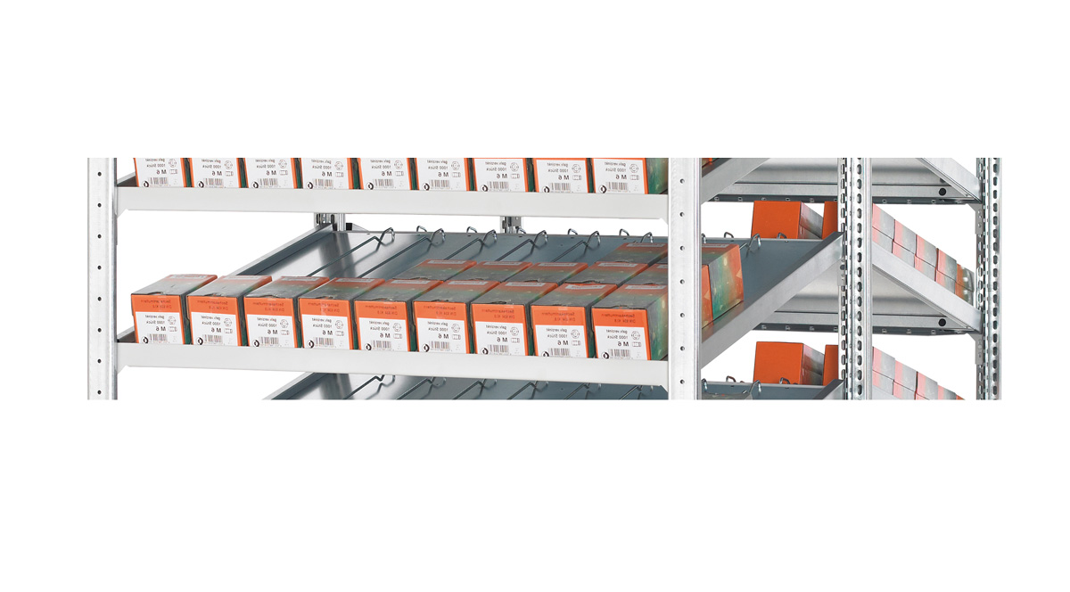 Zusatzebene für Kanban-Doppelregal, L 1000 x T 2x800 mm