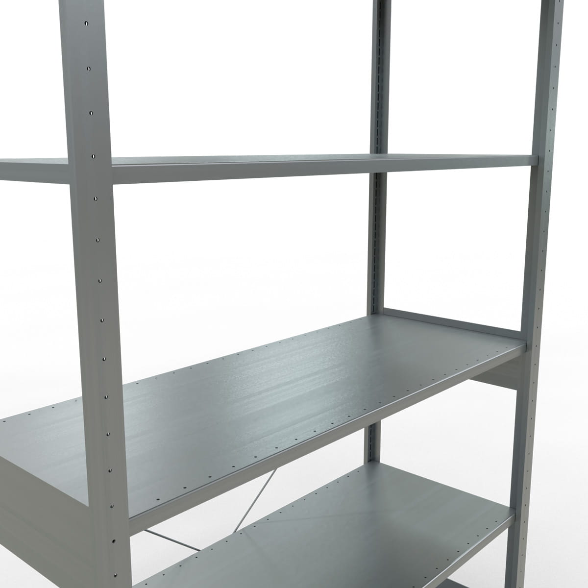 Fachbodenregal SCHULTE | Stecksystem | Grundregal | H 2500 x T 500 x L 1300 mm | 6 Fachböden | Fachlast 150 kg