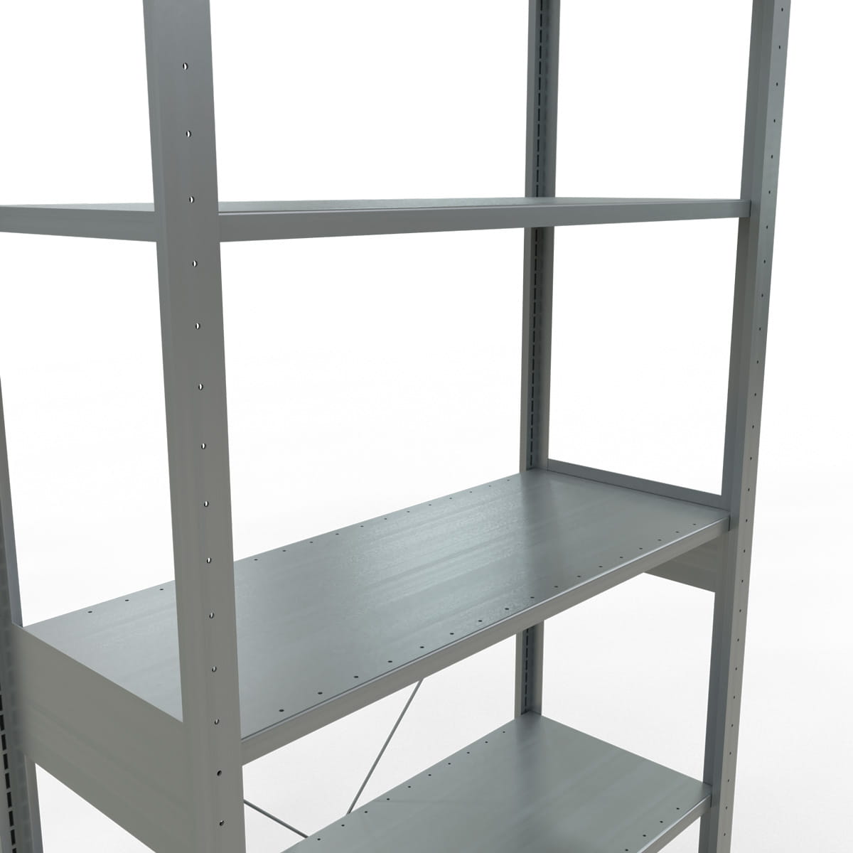 Fachbodenregal SCHULTE | Stecksystem | Grundregal | H 2500 x T 400 x L 1000 mm | 6 Fachböden | Fachlast 150 kg