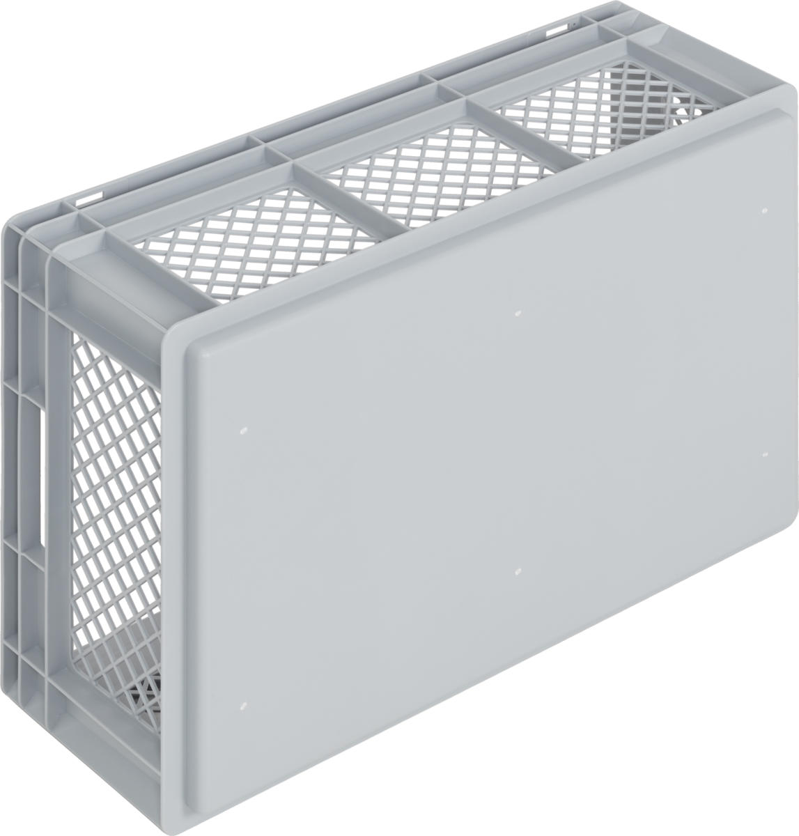 Eurobehälter NEWBOX | 600x400x236 mm | Boden geschlossen | Seitenwände durchbrochen