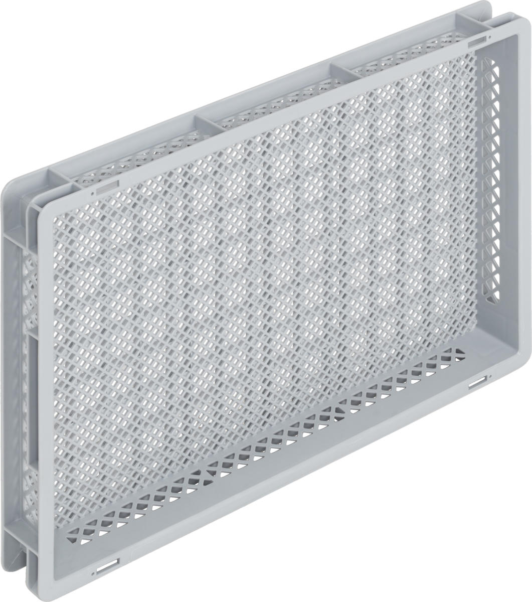 Eurobehälter NEWBOX | 600x400x75 mm | Boden + Seitenwände durchbrochen