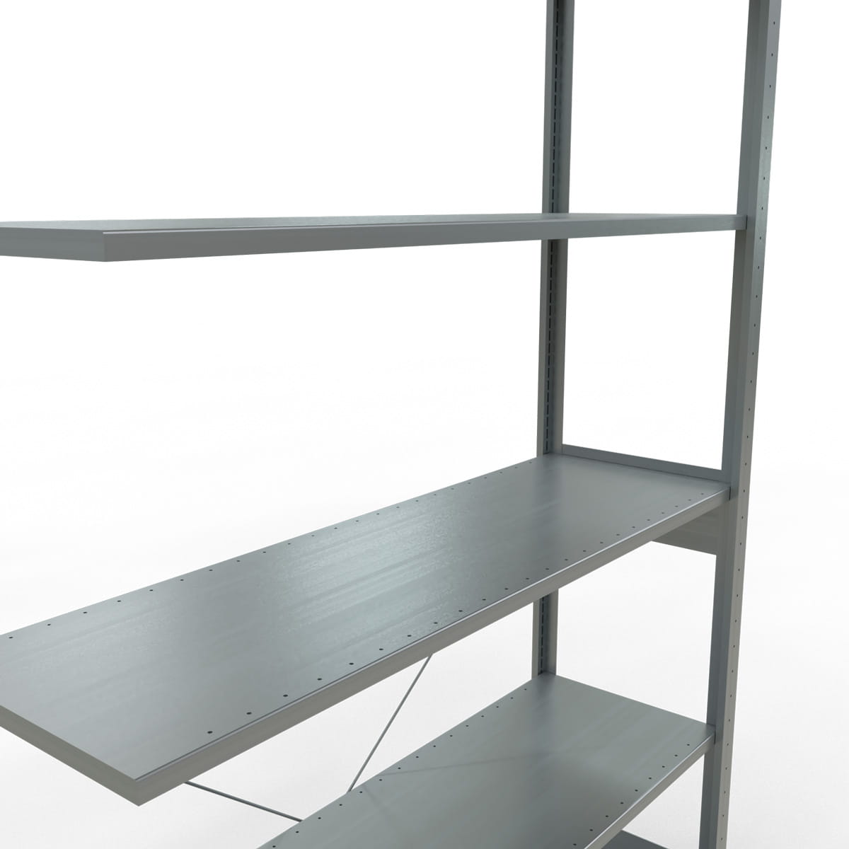 Fachbodenregal SCHULTE | Stecksystem | Anbauregal | H 2500 x T 400 x L 1300 mm | 6 Fachböden | Fachlast 150 kg