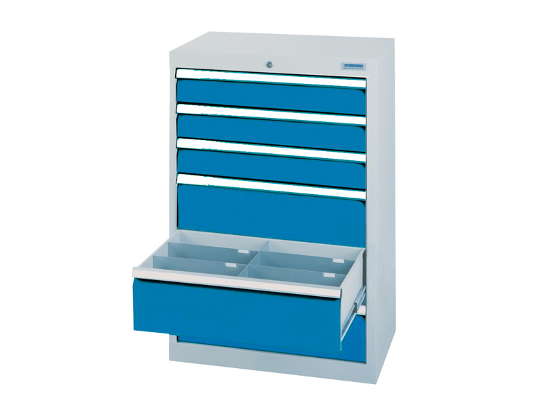 Schubladenschrank Werkstatt | feststehend | H 1019 x T 500 x B 680 mm | 6 Schubladen H 100 - 200 mm