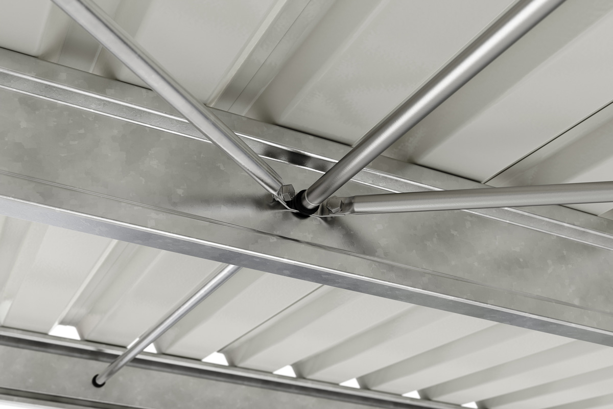 Carport | Pultdach | H 4010 x T 5425 x L 5000 mm | Anbaumodul für 2 Stellplätze