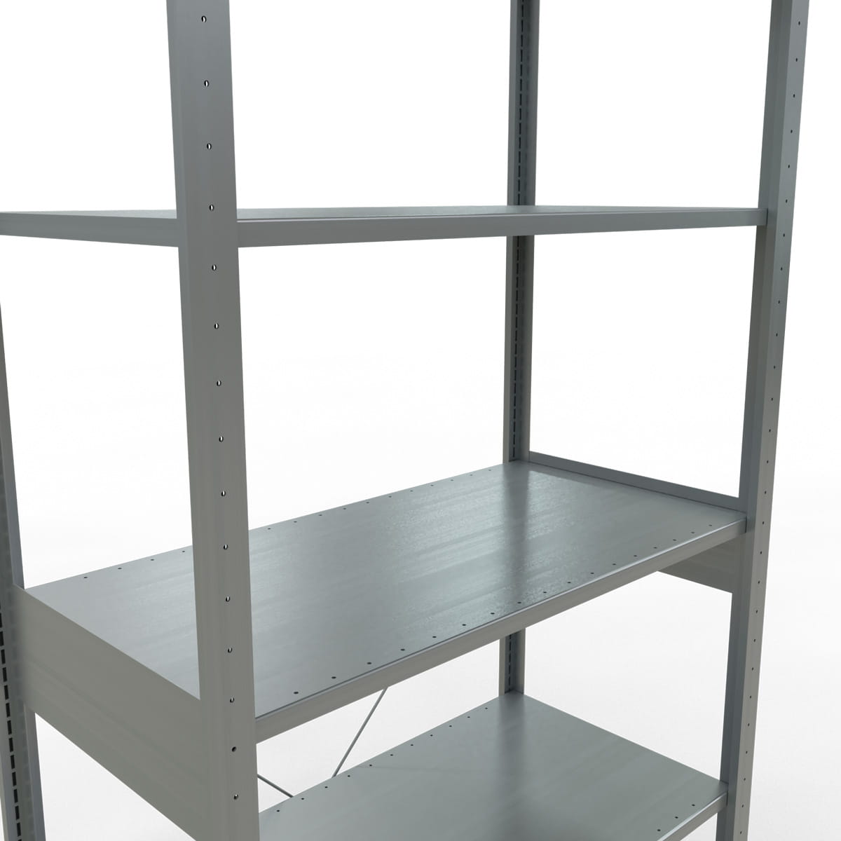Fachbodenregal SCHULTE | Stecksystem | Grundregal | H 2500 x T 500 x L 1000 mm | 6 Fachböden | Fachlast 150 kg