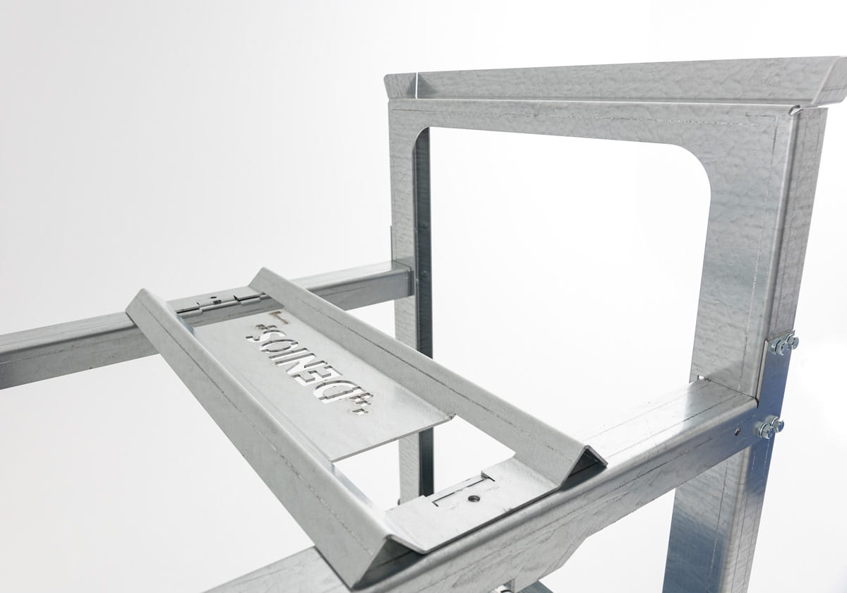 Fassregale | H 1637 x T 1210 x L 1429 mm | für 4 Fässer à 200 l | Auffangwanne lackiert | stapelbar