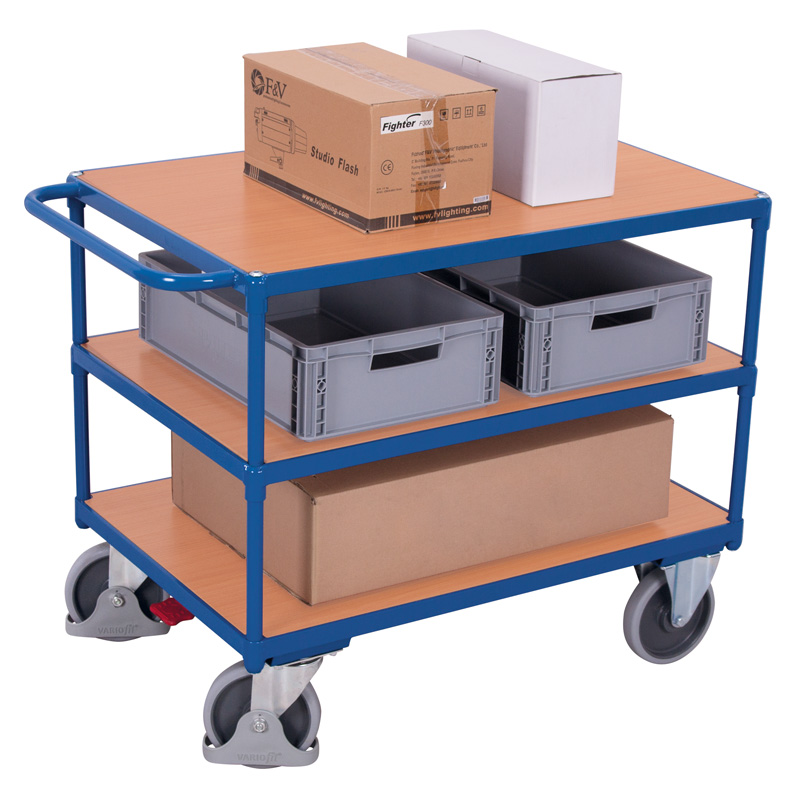 Tischwagen Etagenwagen Transportwagen | 500 kg | H 920 x T 800 x B 1390 mm | 3 Ebenen