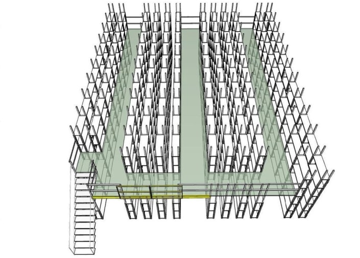 3D Planung Reifenregalanlage LS Lagerhallen