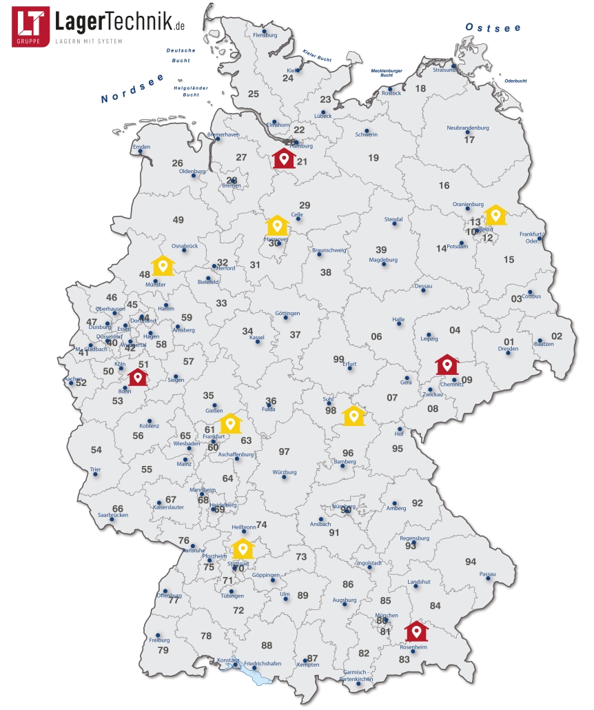 Lagertechnik-Vertriebsstuetzpunkte-Deutschland Lagertechnik-Vertriebsstuetzpunkte-Deutschland
